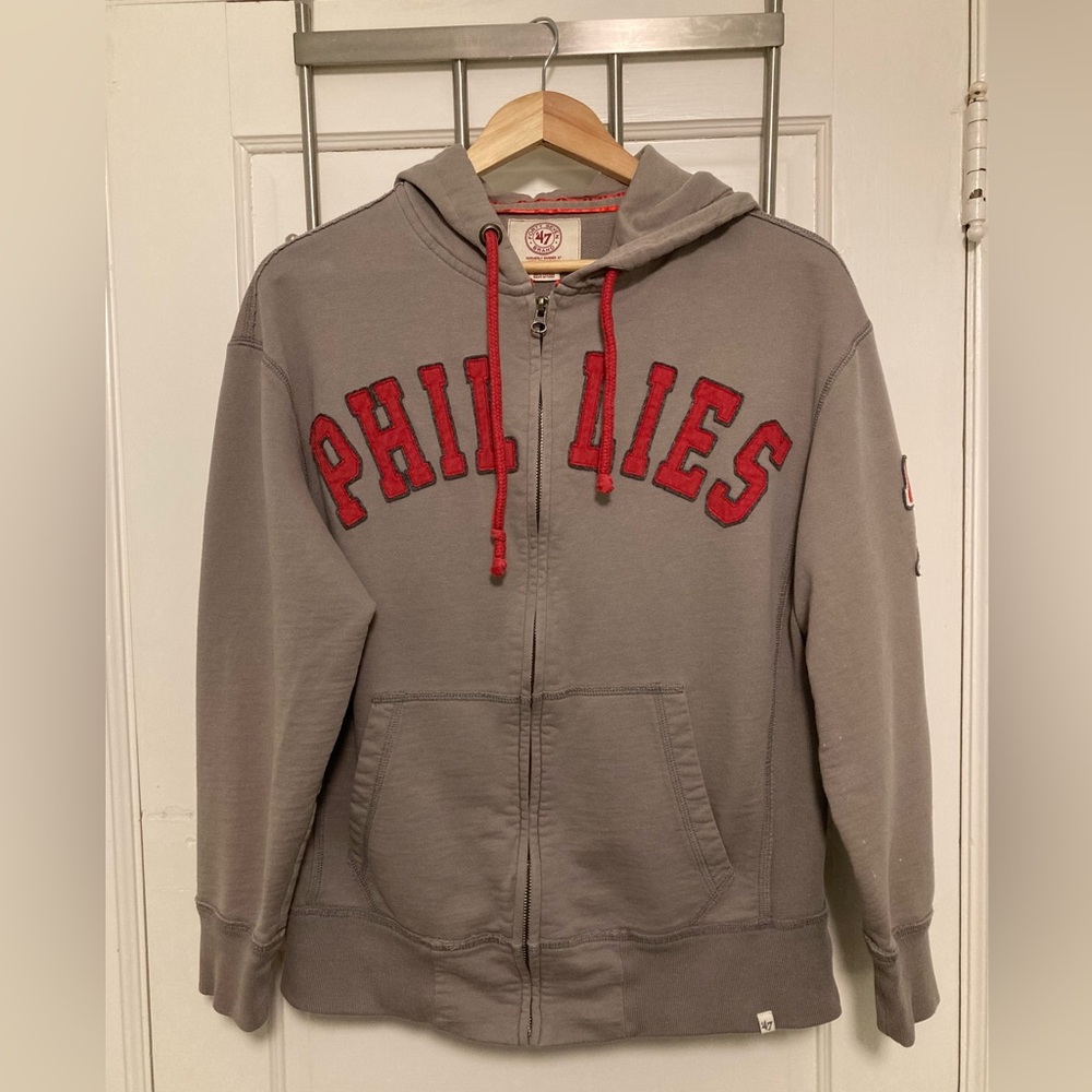 Philadelphia Phillies Full Zip Hoodie, 47 Brand, Men’s Small